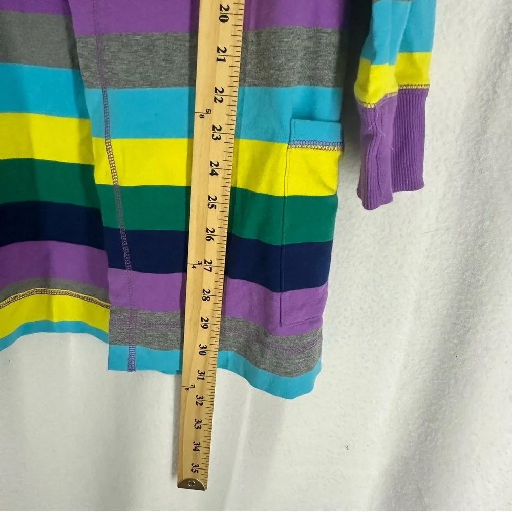 Xhilaration Striped Hooded Front Tie‎ Long Sleeve Sleepwear Cover Up Womens XS